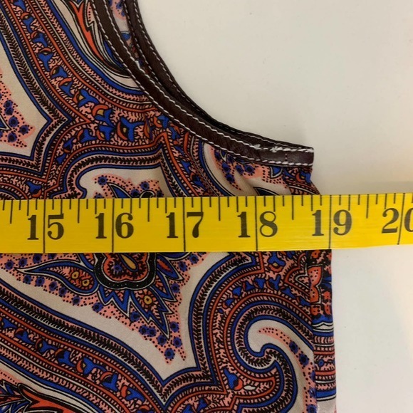 THEORY Red & Blue Brindina Veranda Paisley Silk Shift Dress - Picture 13 of 14
